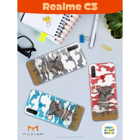 Силиконовый чехол Mcover для смартфона Realme C3 Союзмультфильм Ежик в тумане и дымка