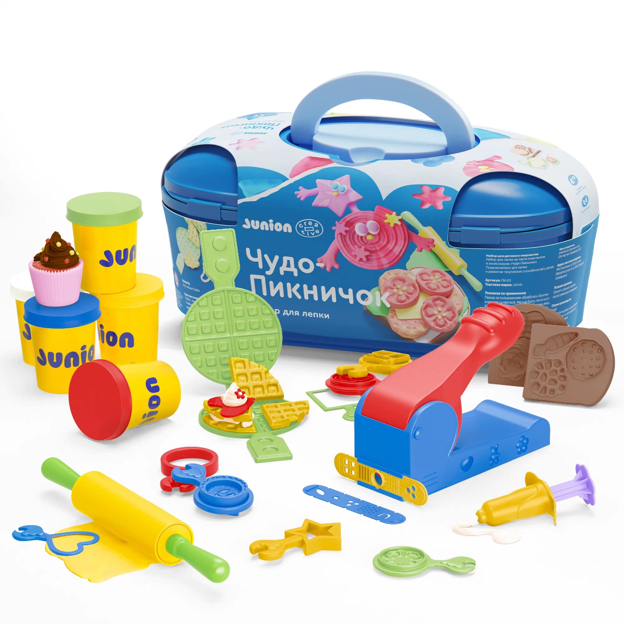Изображение товара Тесто-пластилин Junion Чудо-Пикничок 5 цв.
