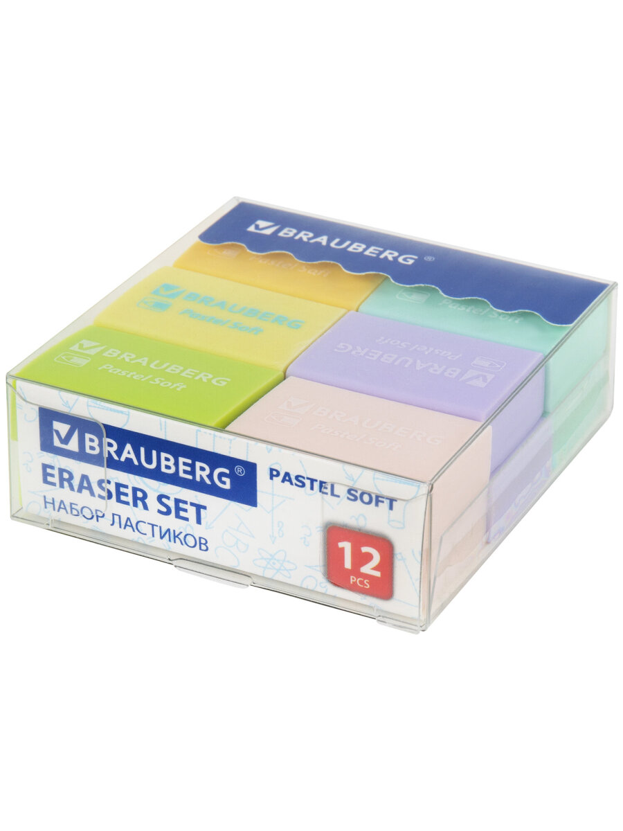 Ластик Brauberg Soft 12 шт. - фото 8