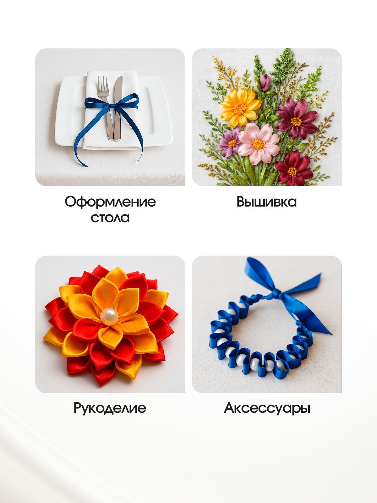 Ленты атласные AXLER тонкие упаковочные набор 5 шт - фото 10