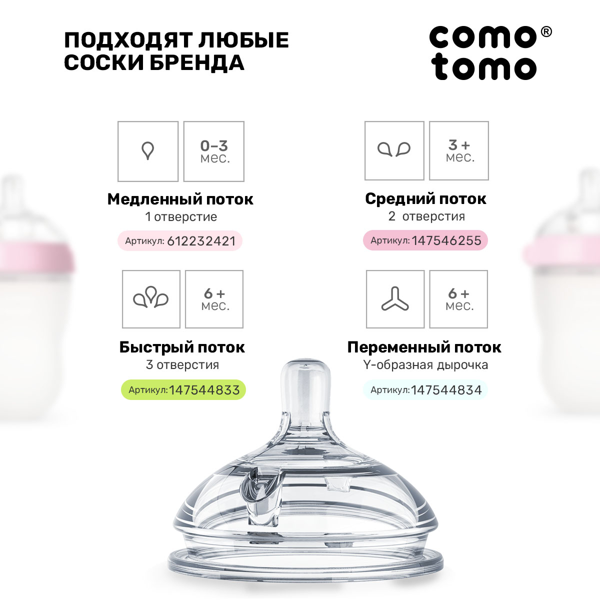 Бутылочка comotomo Anti-Colic 250 мл 2 шт. - фото 12