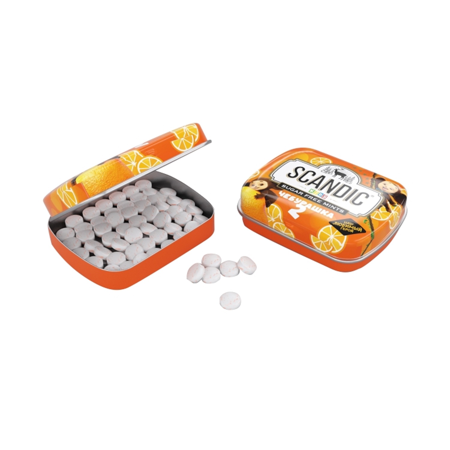 Конфеты SCANDIC без сахара со вкусом апельсин 32г - фото 4