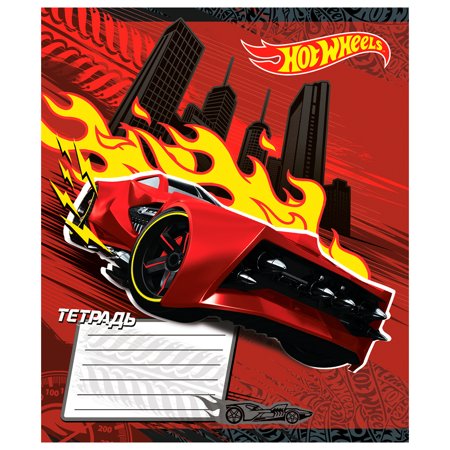 Тетрадь Hot Wheels линейка 12 лист. - фото 1