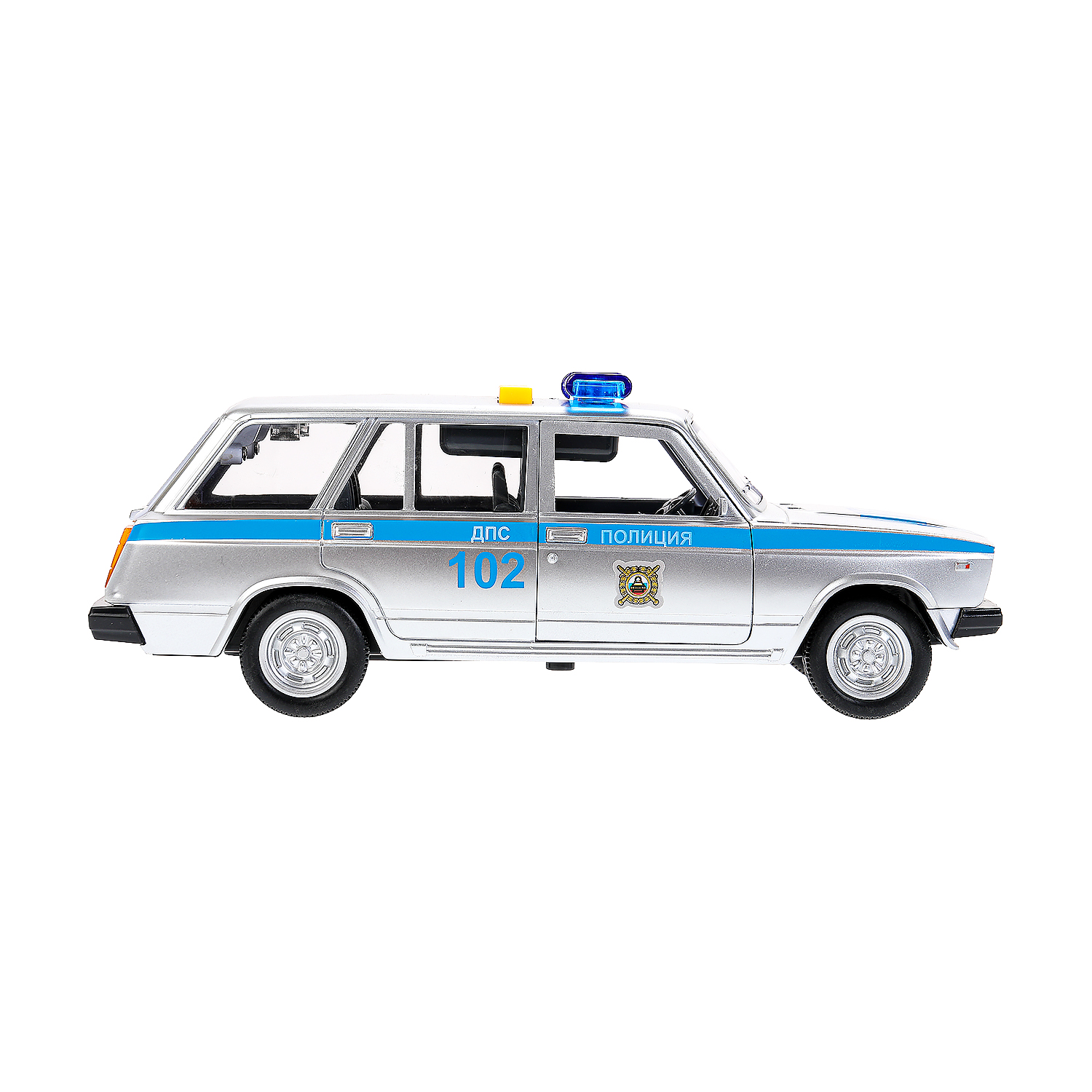 Полицейская машина Технопарк Жигули серебряный 382552 - фото 3