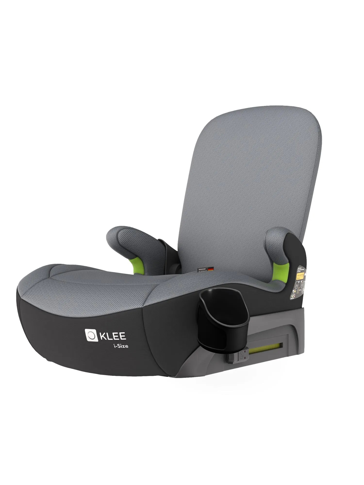 Автокресло KLEE Mild с подстаканником Isofix 2/3 (15-36 кг) серый - фото 1