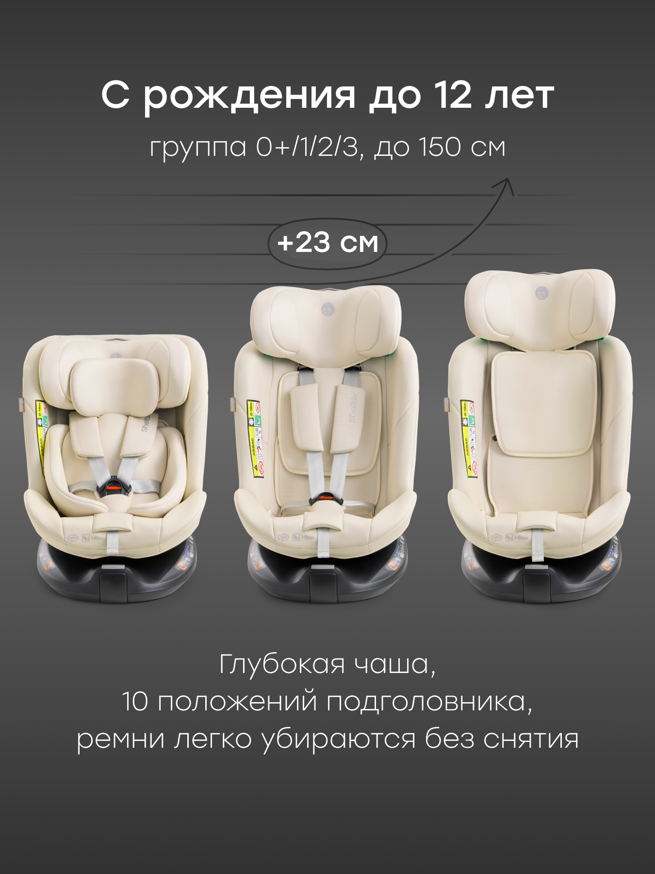 Автокресло Happy Baby Sheltix Isofix 0+/1/2/3 (0-36 кг) белый - фото 4