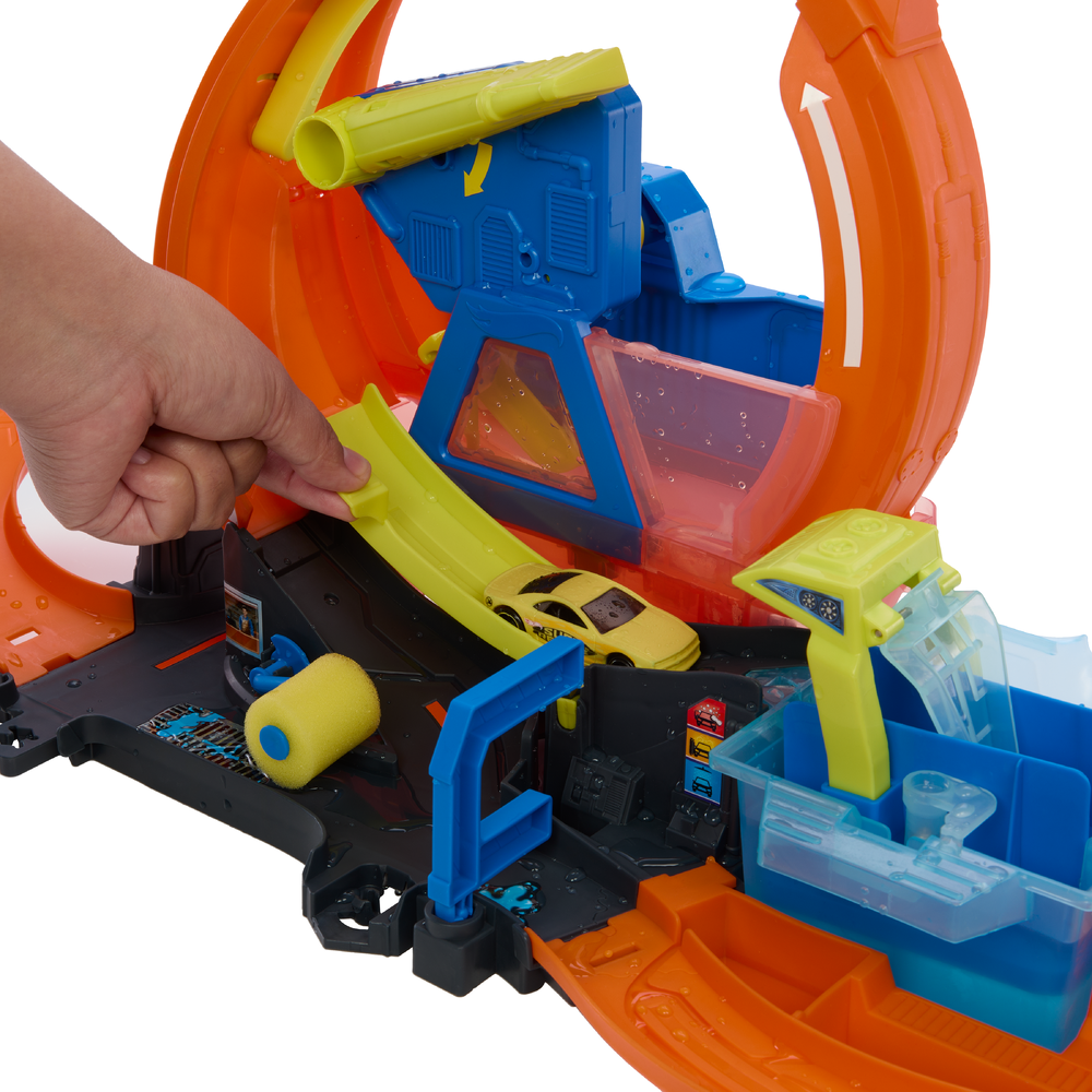 Автомойка Hot Wheels City Mega Loop Car Wash JHL97 - фото 15