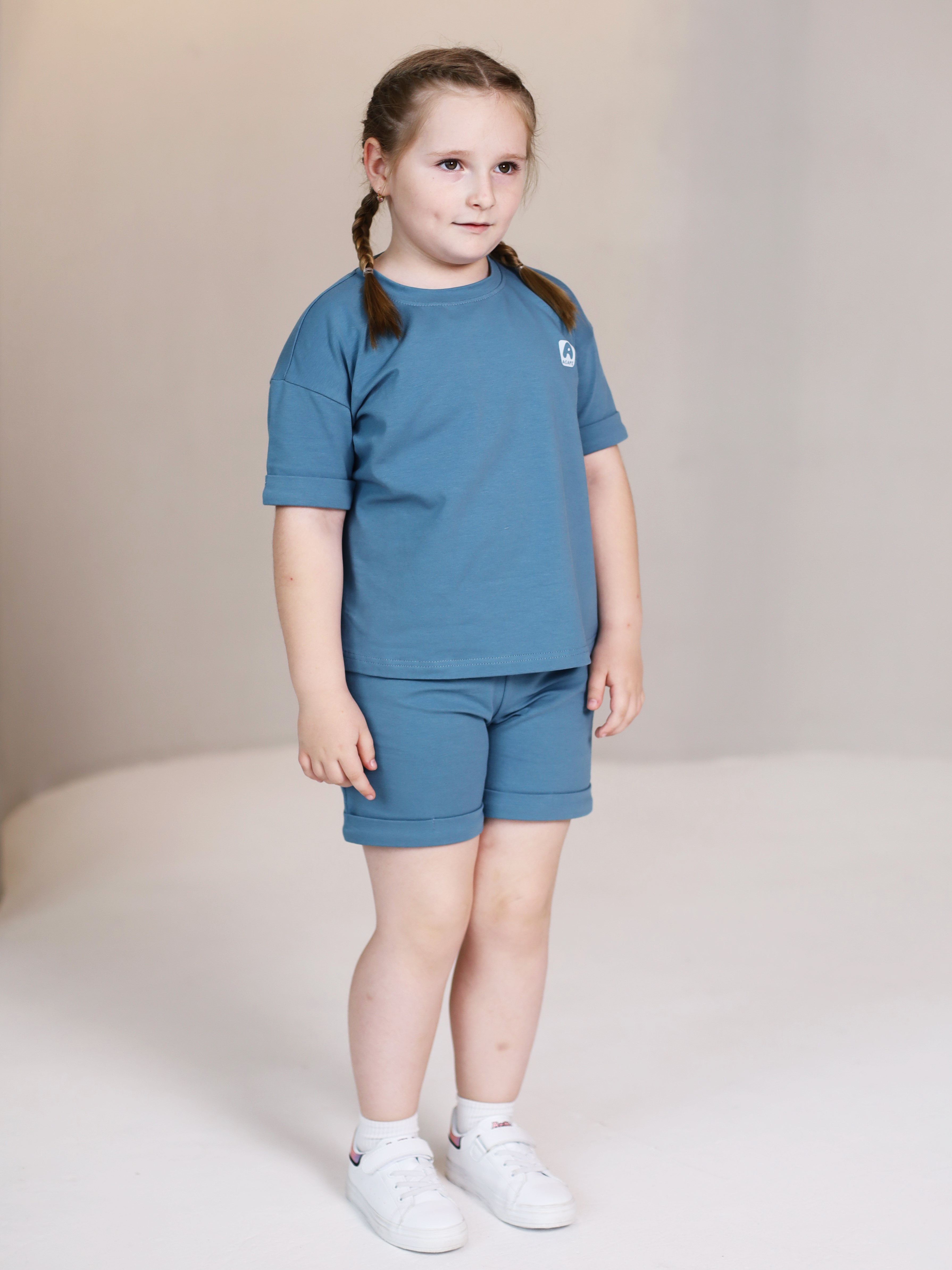 Футболка и шорты Агапэ 8016_индиго - фото 5