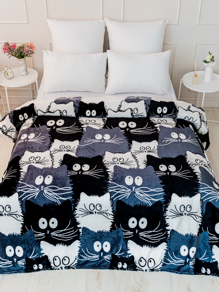 Плед PAVLine Аэро Софт Коты компания 200 x 220 см - фото 1