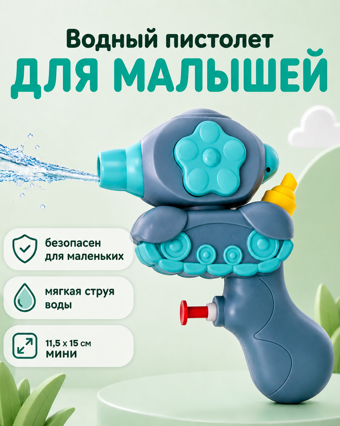 Изображение товара Пистолет водный 1TOY Аквамания танк для активных летних игр ребенка Изображение товара Пистолет водный 1TOY Аквамания танк для активных летних игр ребенка