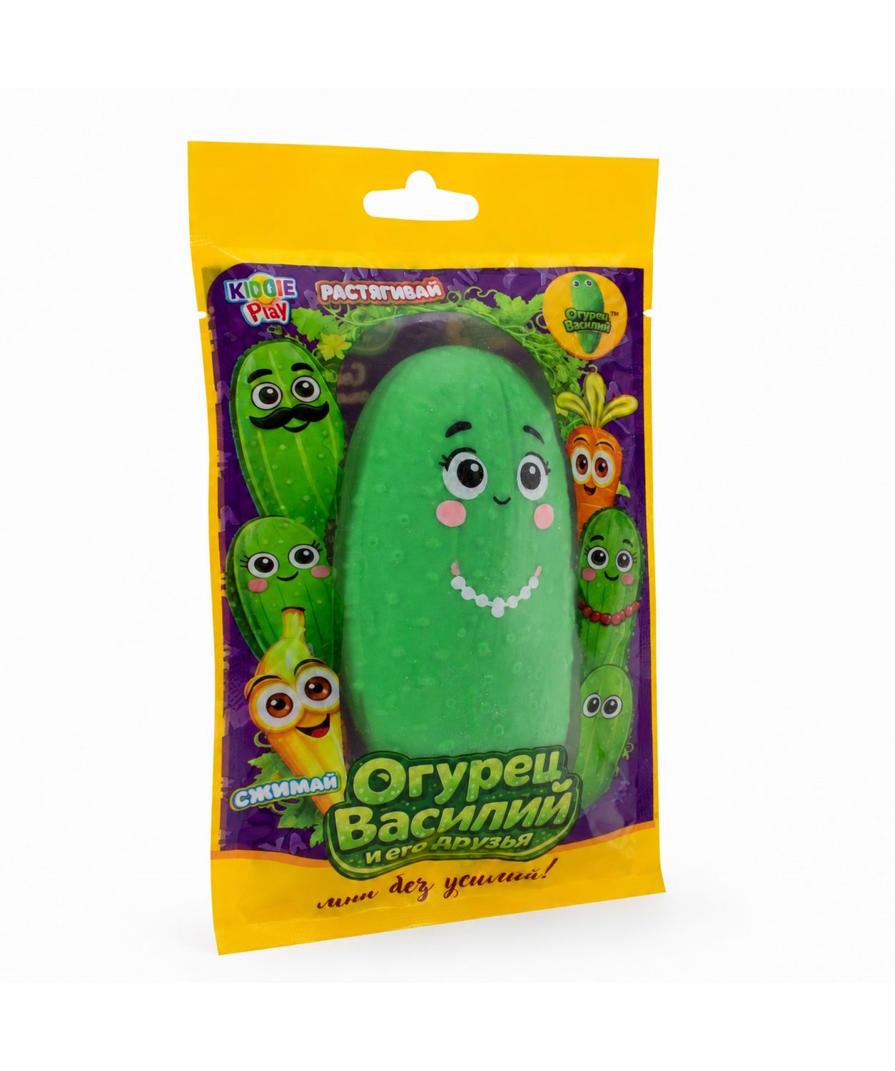 Игрушка-антистресс KiddiePlay сквиш Очумелый Огурец мама Лидия - фото 3