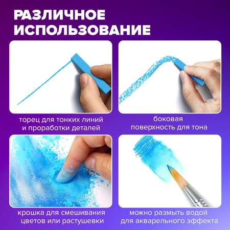 Пастель художественная сухая Brauberg 12 шт.