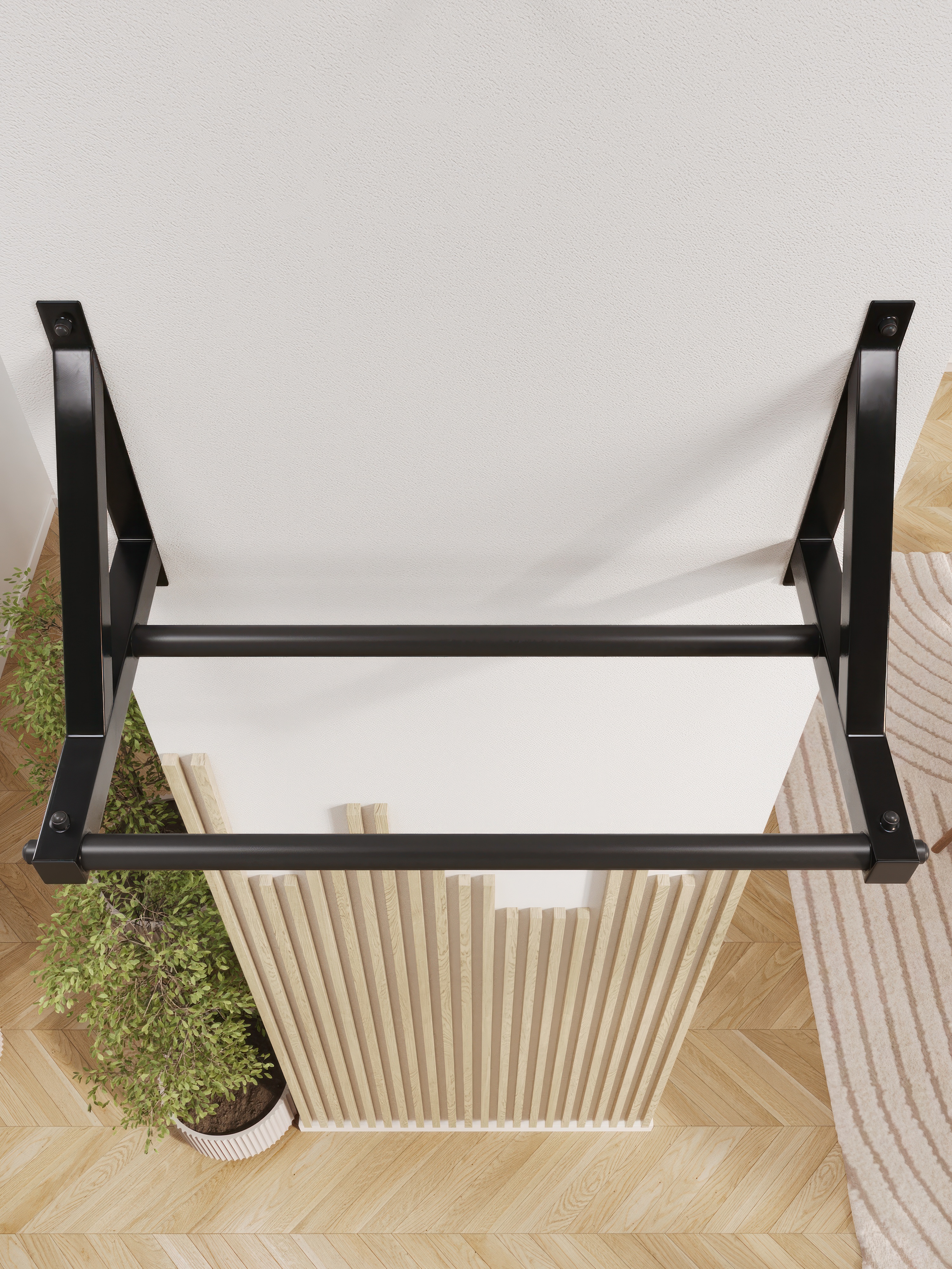 Турник настенный BORABO 2 хвата Классик Pro прорезиненные хваты - фото 10