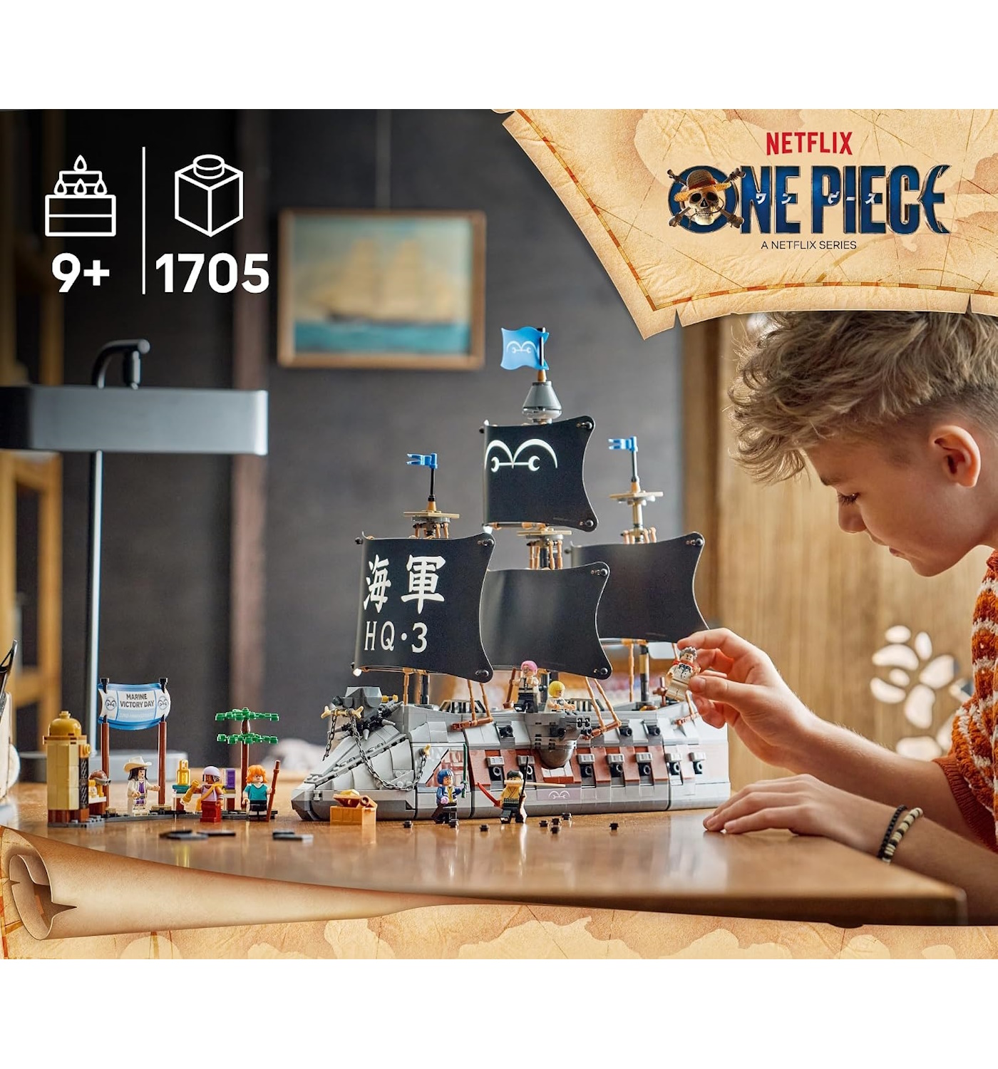 Конструктор LEGO One Piece Военный корабль Гарпа 1705 дет. - фото 2