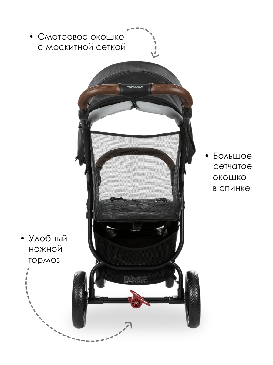 Коляска прогулочная Valco baby Snap Trend / Night черный - фото 6