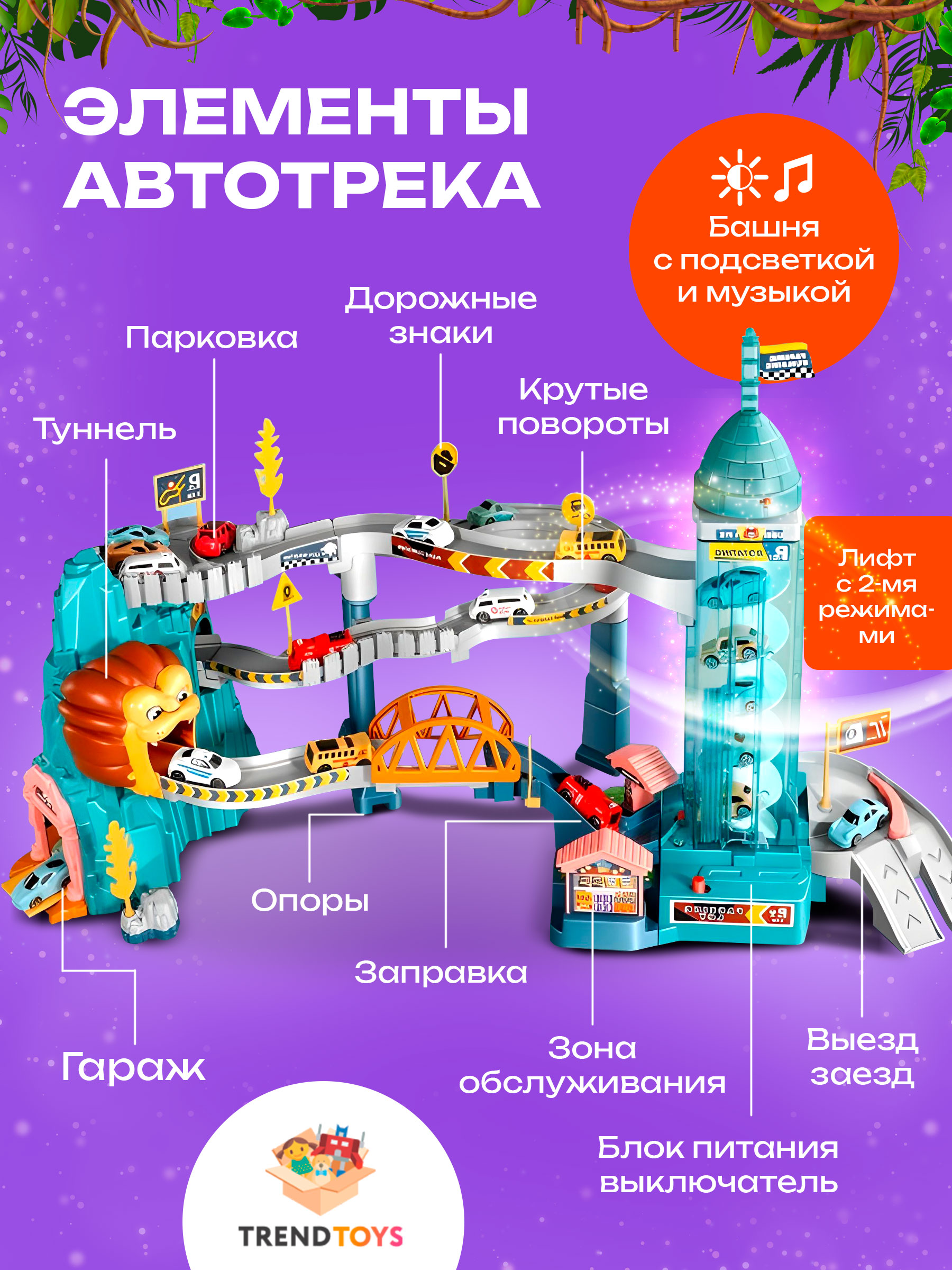 Парковка TrendToys Автотрек TT137 - фото 6