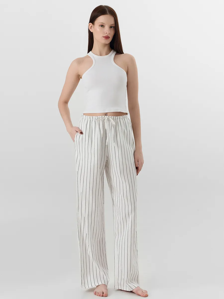 Брюки Mark Formelle (Марк Формэль) 532431/полоска на белом - фото 1