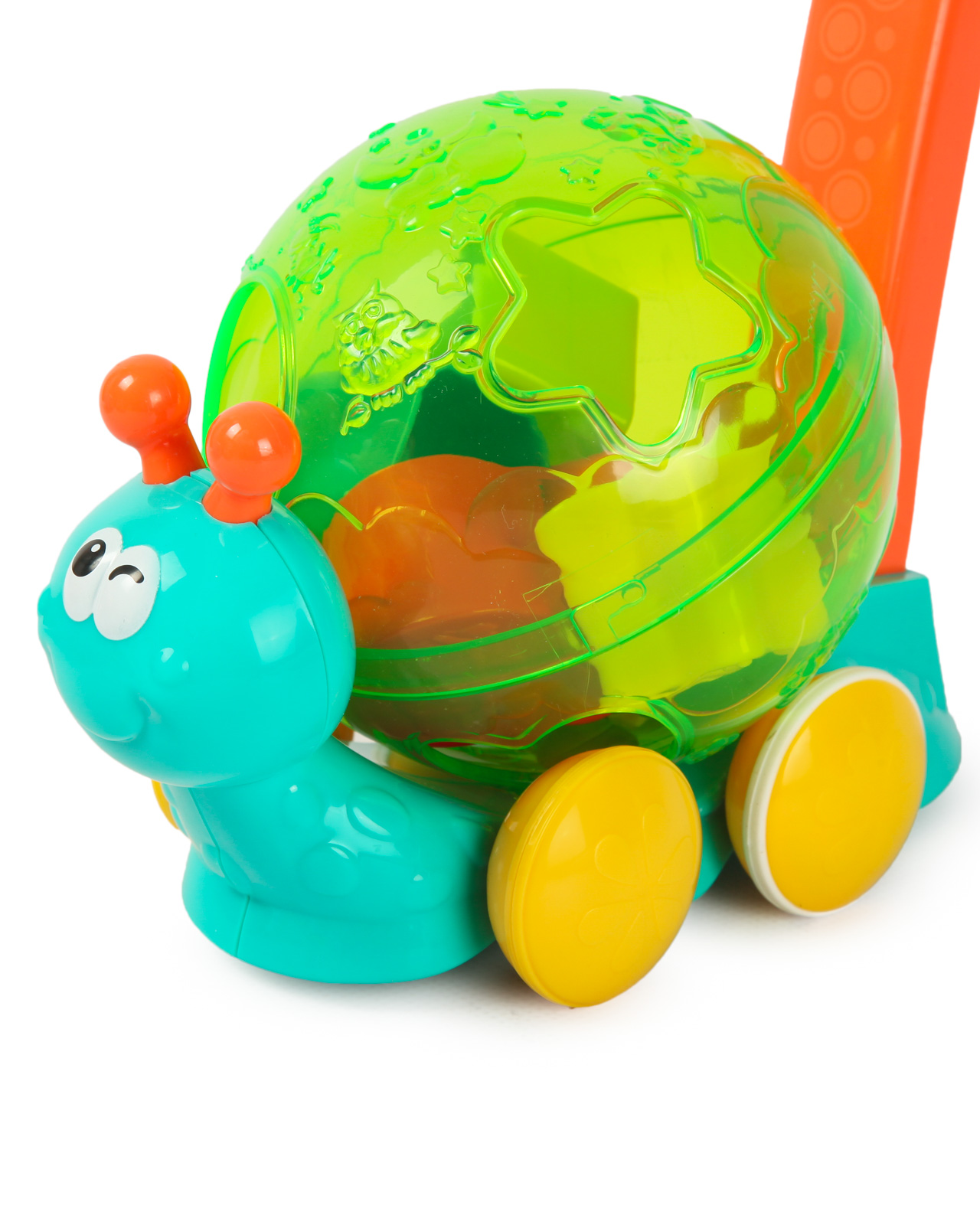 Каталка Play Go Улиточка с ручкой оранжевый - фото 3