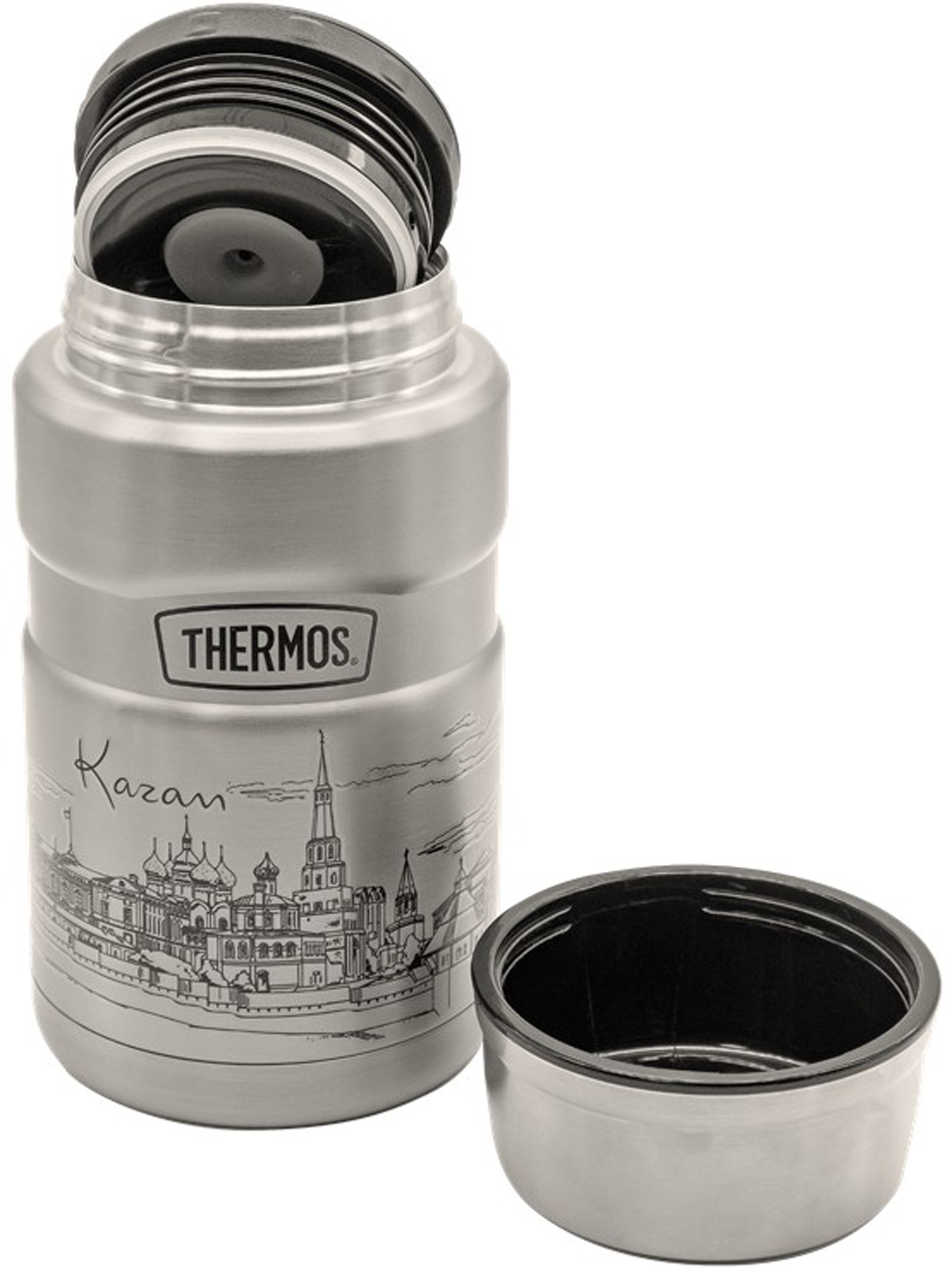 Термос для еды супа 710 мл с ложкой THERMOS ГОРОДА РОССИИ Казань – нержавеющая сталь герметичный тепло/холод 14/24 часа - фото 13