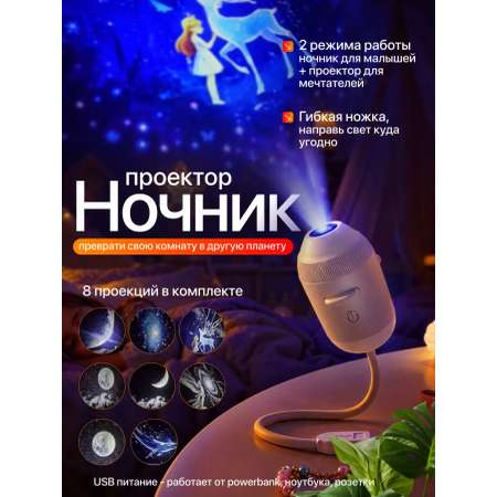 Игрушка ночник, проектор ТОТОША Звездное небо 8 проекций