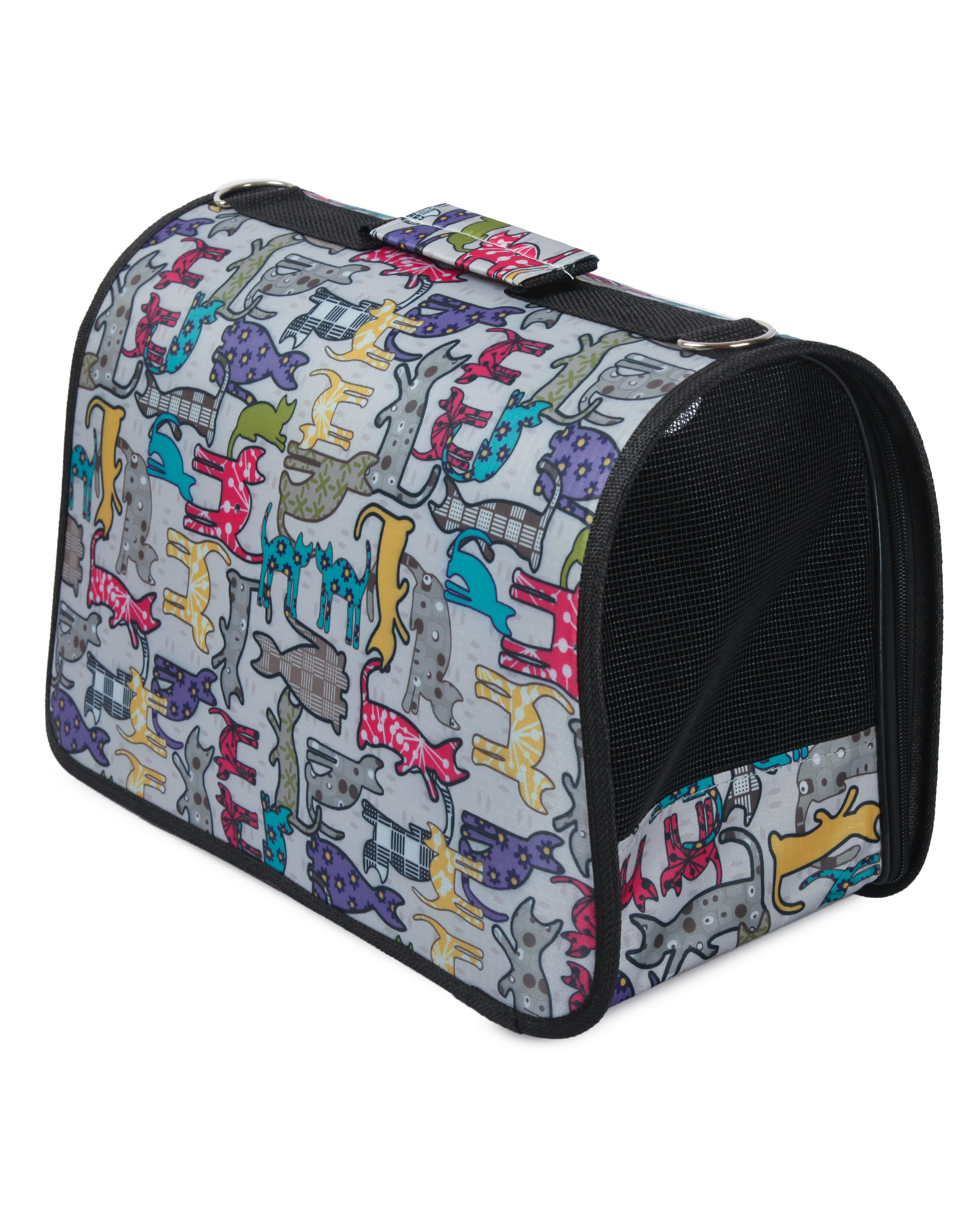 Переноска для непродуктивных животных Barbaks Котики S 44*22*26см - фото 4