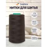 Нитки Bestex промышленные универсальные для шитья 40/2 5000 ярд 1 шт 179 коричневый табак