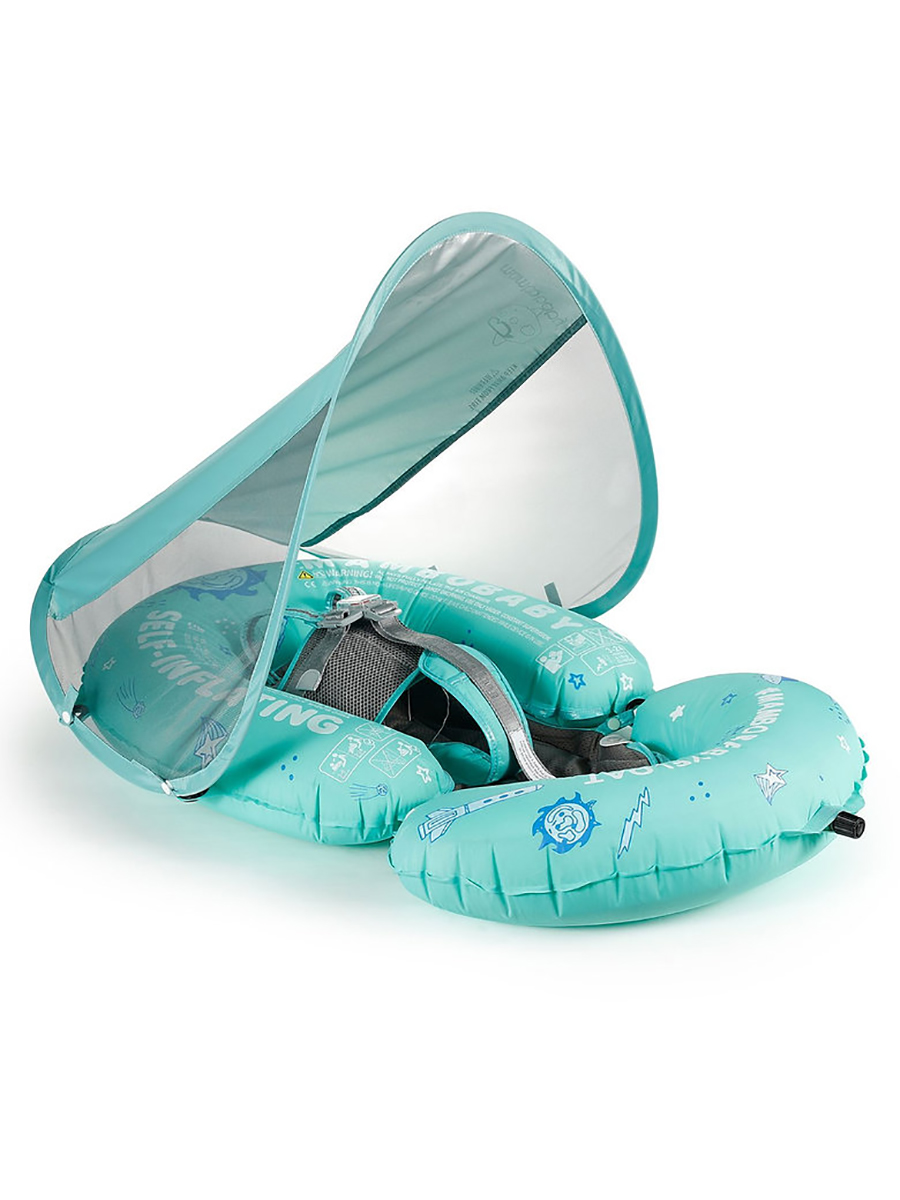 Круг для плавания детский Mambobaby с трусами и навесом 3-24 месяца - фото 22