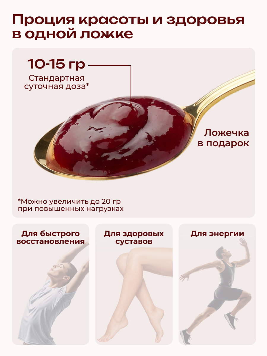 Коллаген пищевой с Янтарной кислотой COLLAGEN PREMIUM Вишня - фото 7