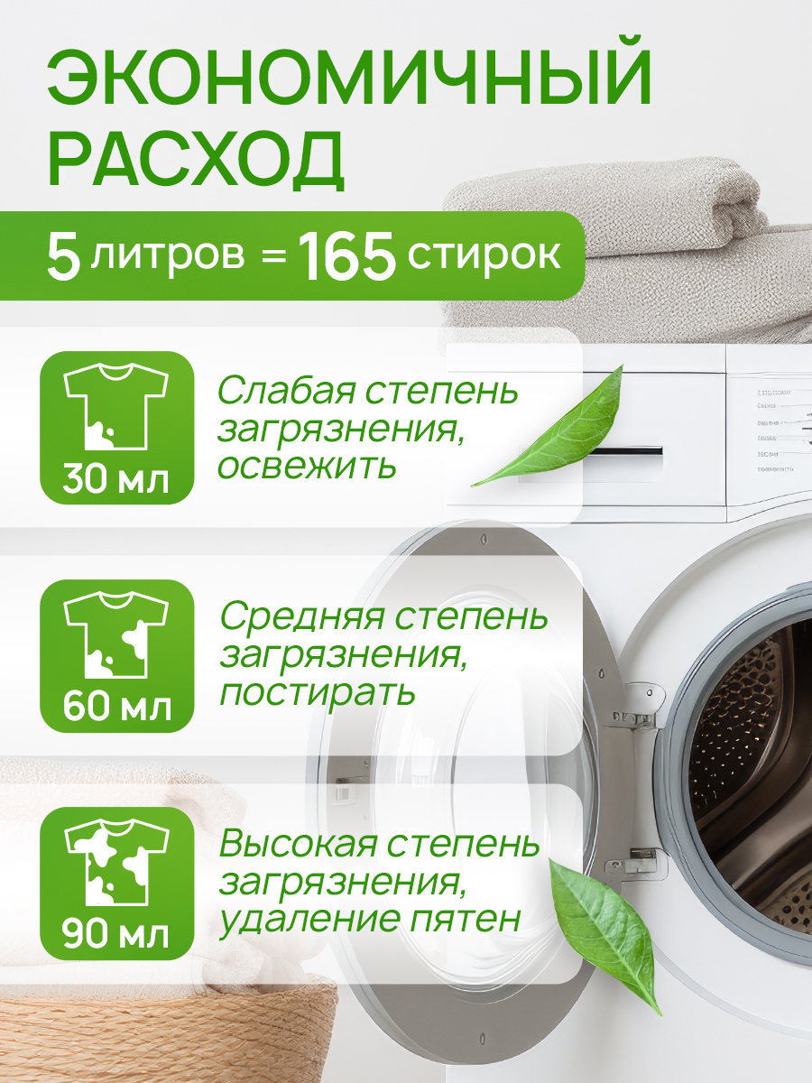 Гель для стирки SEPTIVIT Без запаха 5л - фото 6
