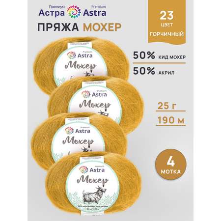 Пряжа для вязания Astra Premium 25г 190м 4шт