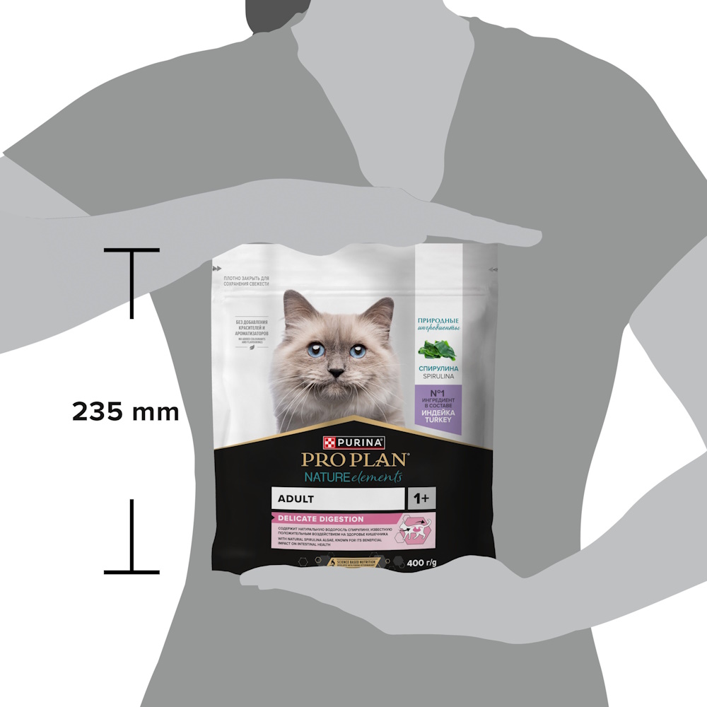 Корм сухой для кошек PRO PLAN Nature Elements 400г с индейкой - фото 9