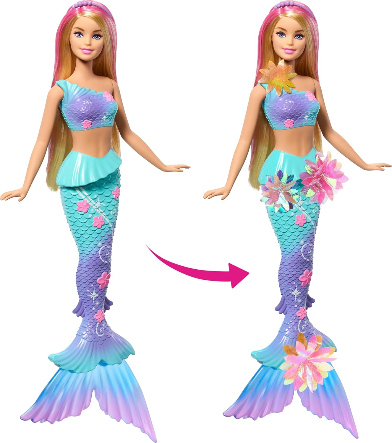 Кукла модельная Barbie Flower Magic Mermaid JDM72 - фото 2