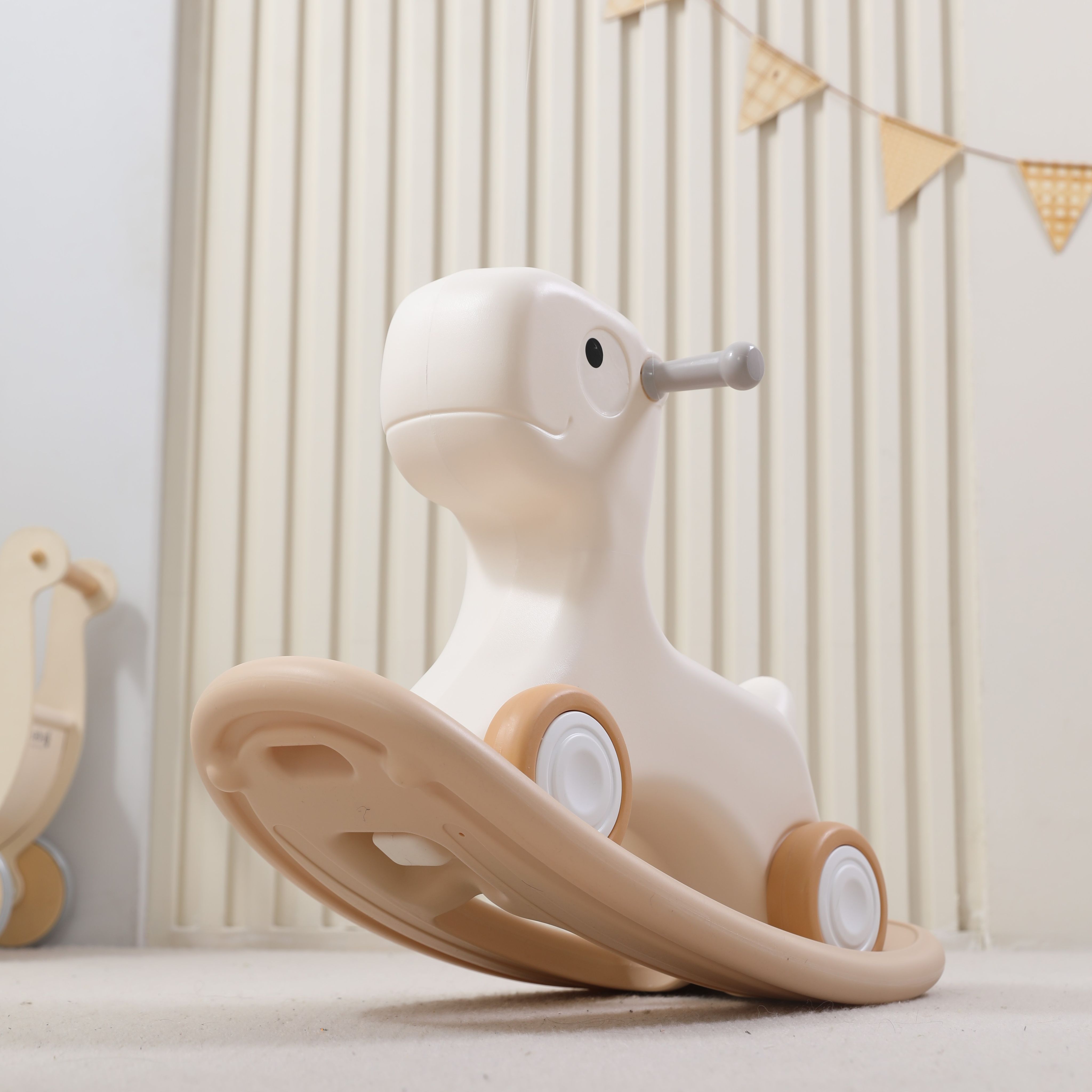 Лошадка-качалка-беговел UNIX Kids Camel до 50 кг игрушка для детей от 1 года - фото 10