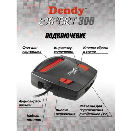 Игровая приставка Dendy Expert 300 с пистолетом + конвертер