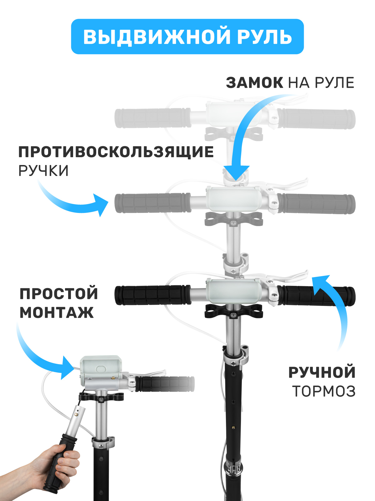 Самокат CITYRIDE двухколесный - фото 7