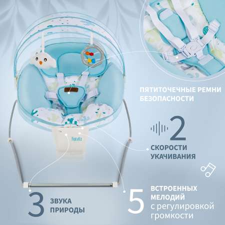 Электрокачели Nuovita Cullare Кактус Бирюзовый
