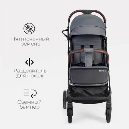 Коляска прогулочная Tomix Corsa Lux серый