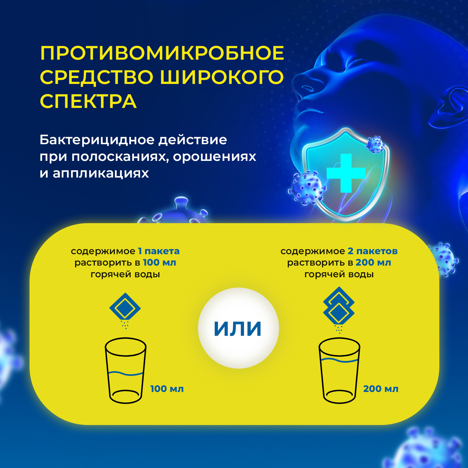 Фурацилин Consumed антибактериальный противовоспалительный 20 саше 20 мг антисептик для рук полоскание - фото 3