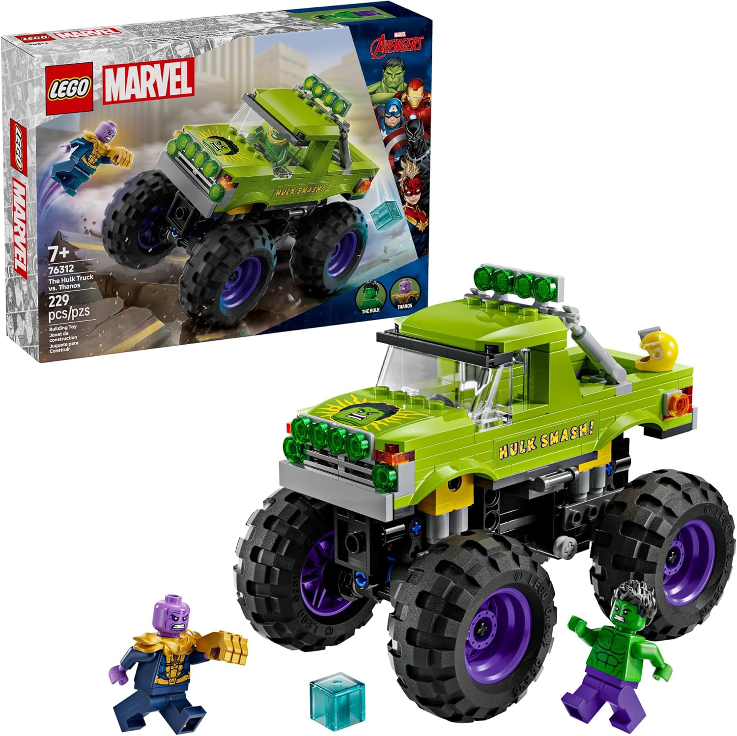 Конструктор LEGO Marvel Super Heroes Грузовик Халка против Таноса 229 дет. - фото 1