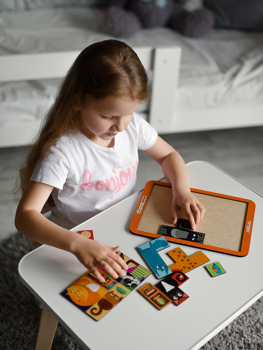 Игрушка WOODLANDTOYS рамка-вкладыш Тетрис Коты - фото 3