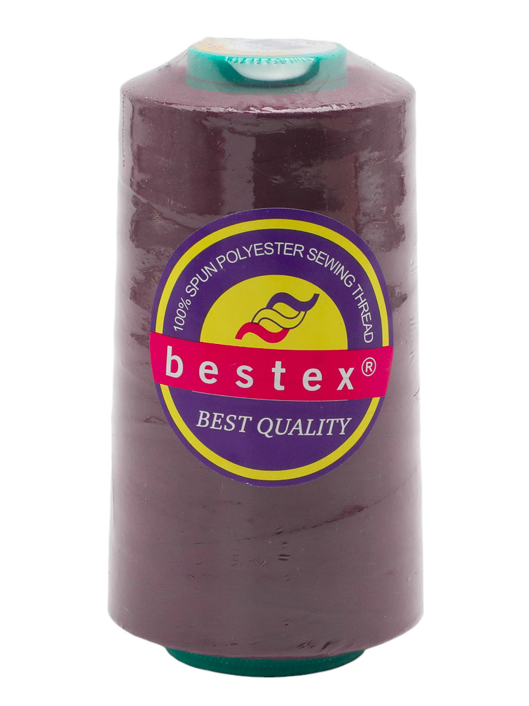 Нитки Bestex промышленные для тонких тканей для шитья 50/2 5000 ярд 1шт 078 темный свекольный - фото 11