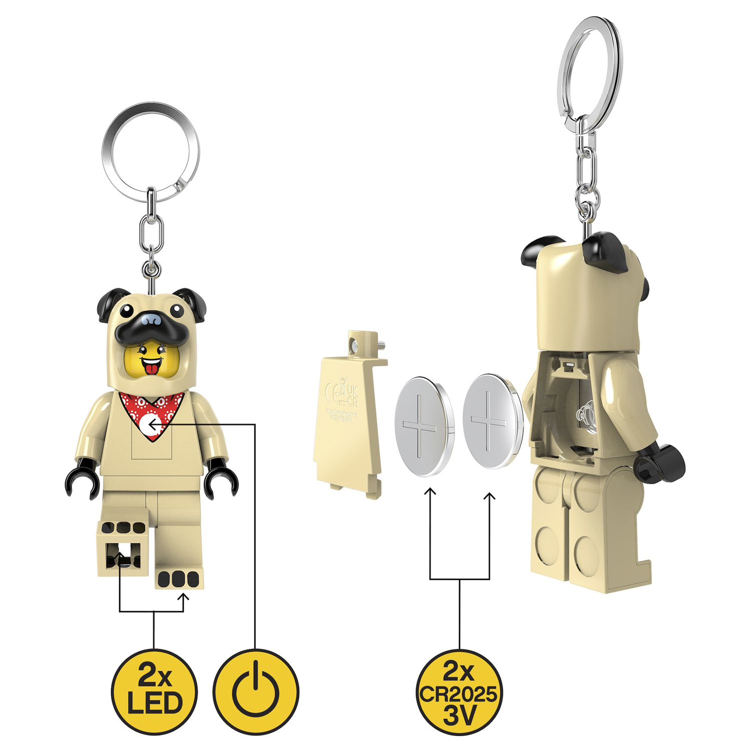 Брелок LEGO Minifigures - Человек-Мопс 1 шт. - фото 5