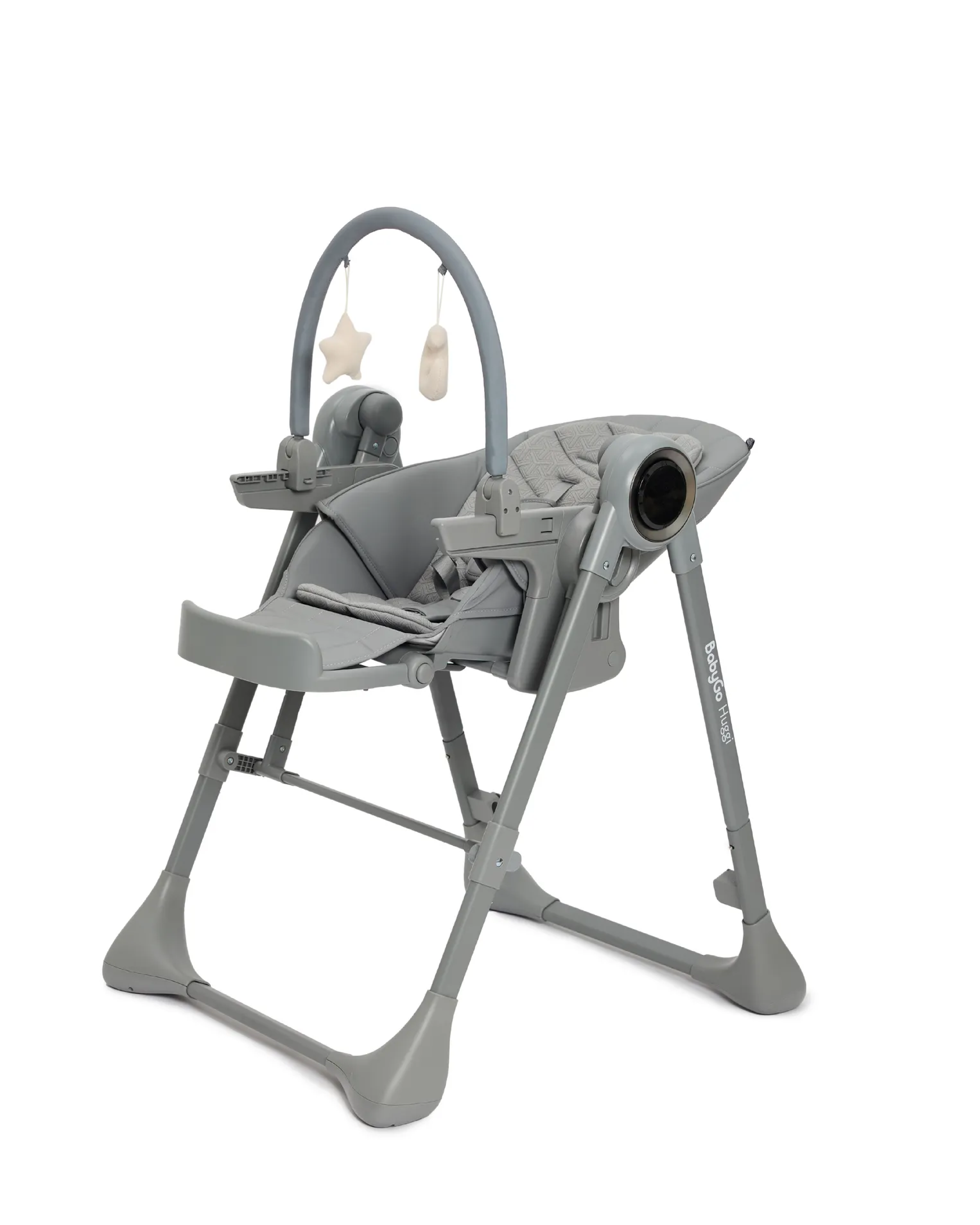 Стульчик для кормления BabyGo Huggi grey серый - фото 14