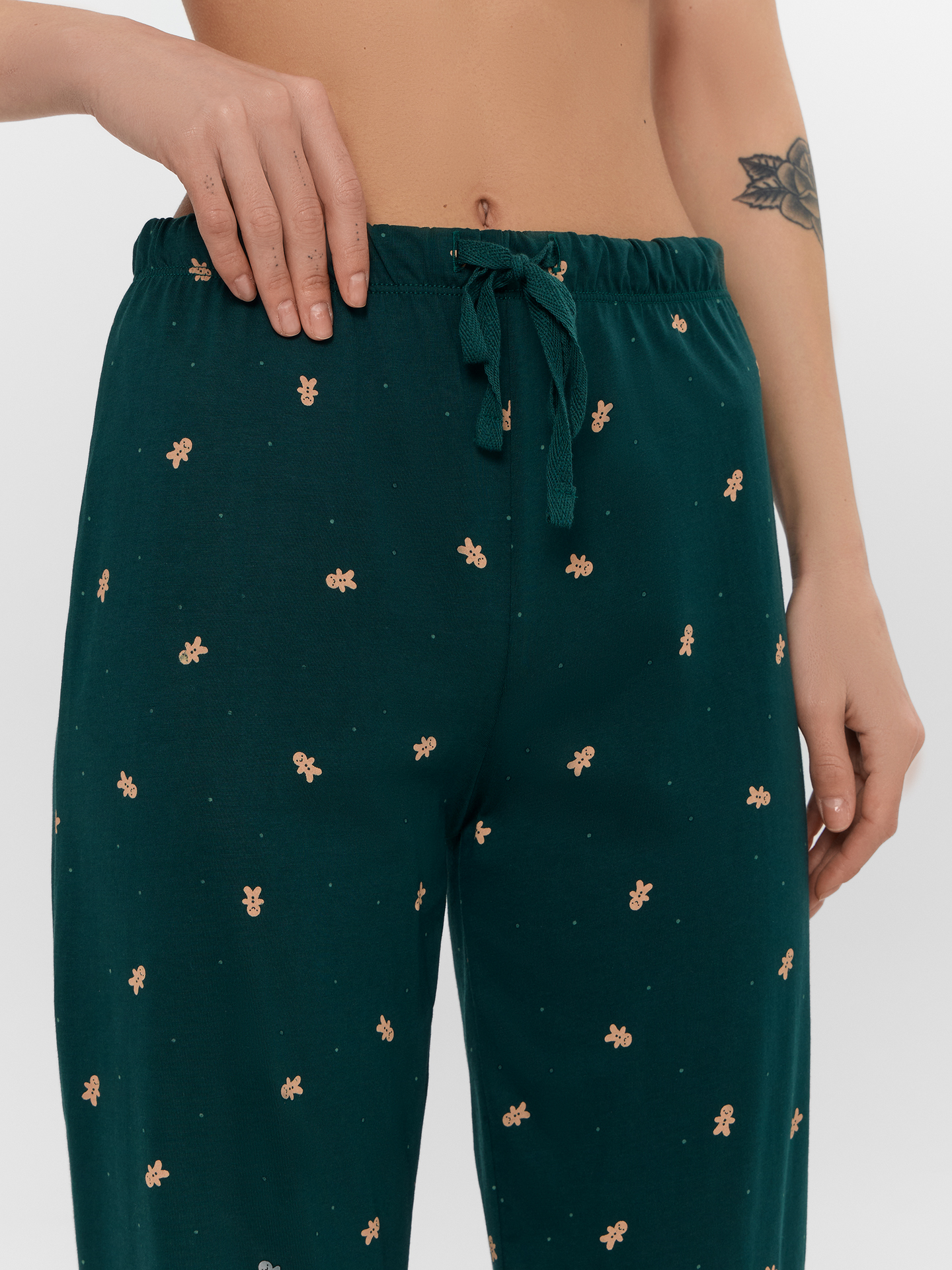 Брюки Mark Formelle (Марк Формэль) 532495/печеньки на т.зеленом - фото 4