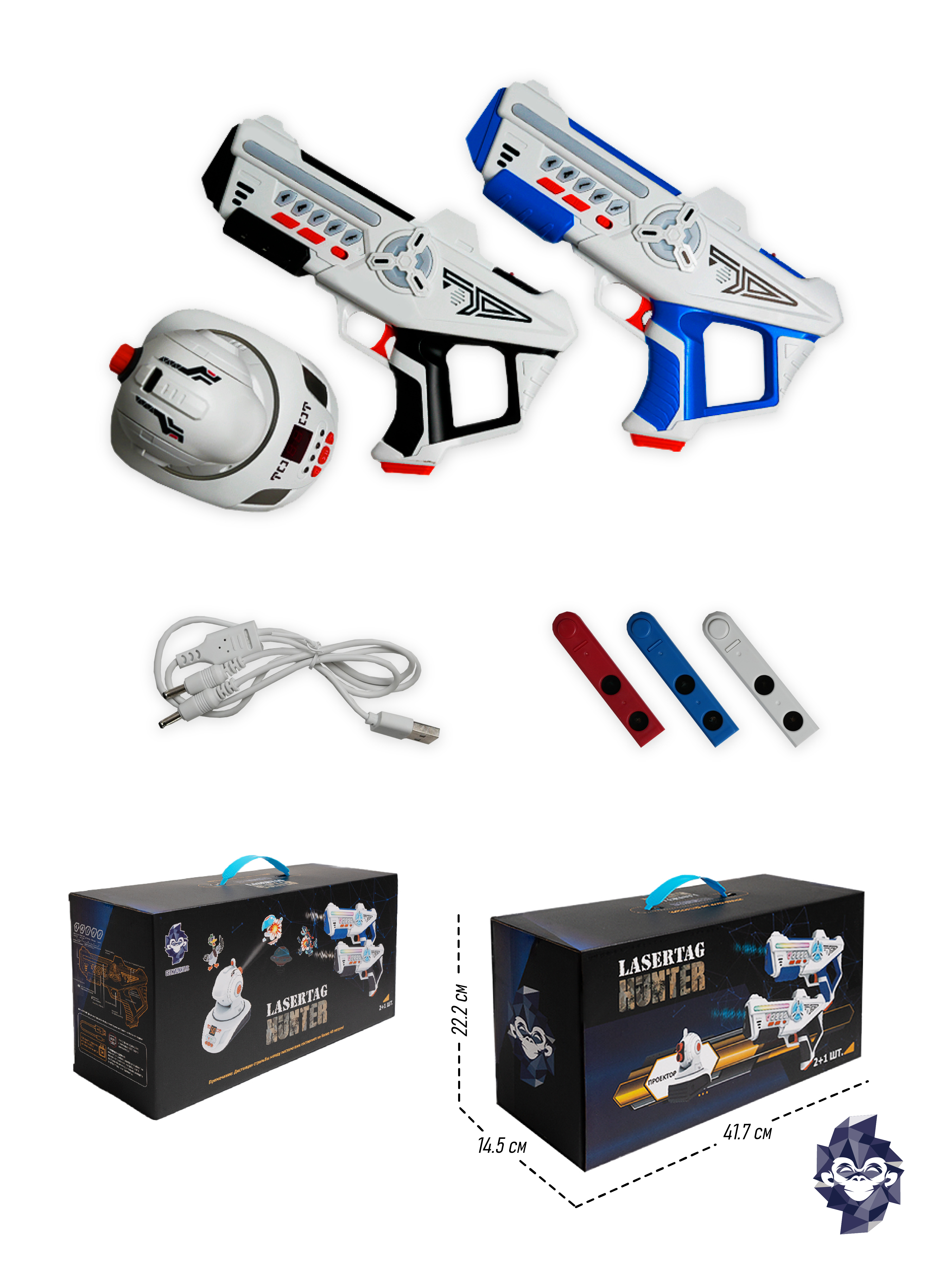 Бластер GeekMonkeys Bug Attack Lasertag Hunter в ассортименте - фото 5