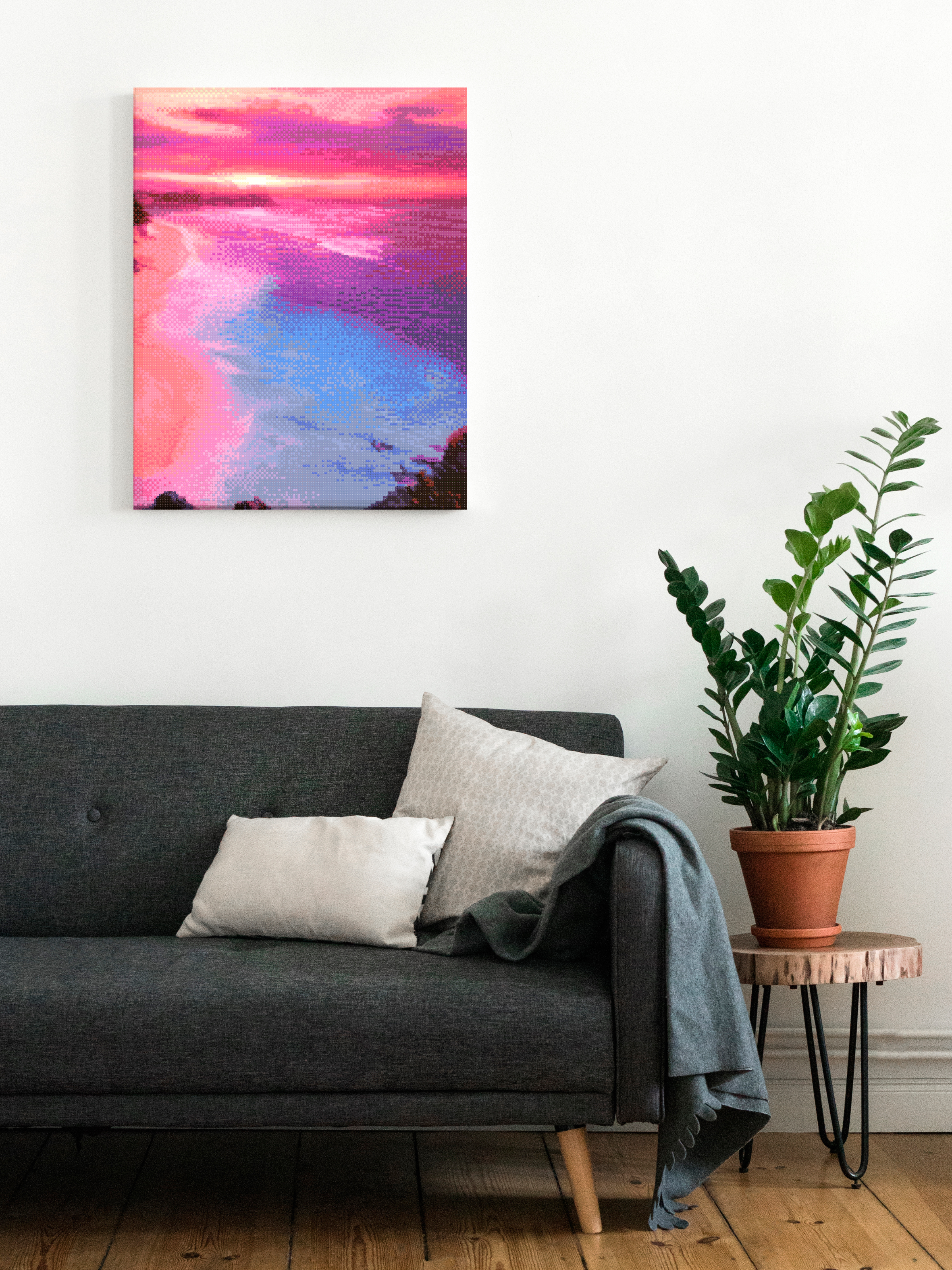 Алмазная мозаика Это просто шедевр Розовый закат - фото 3