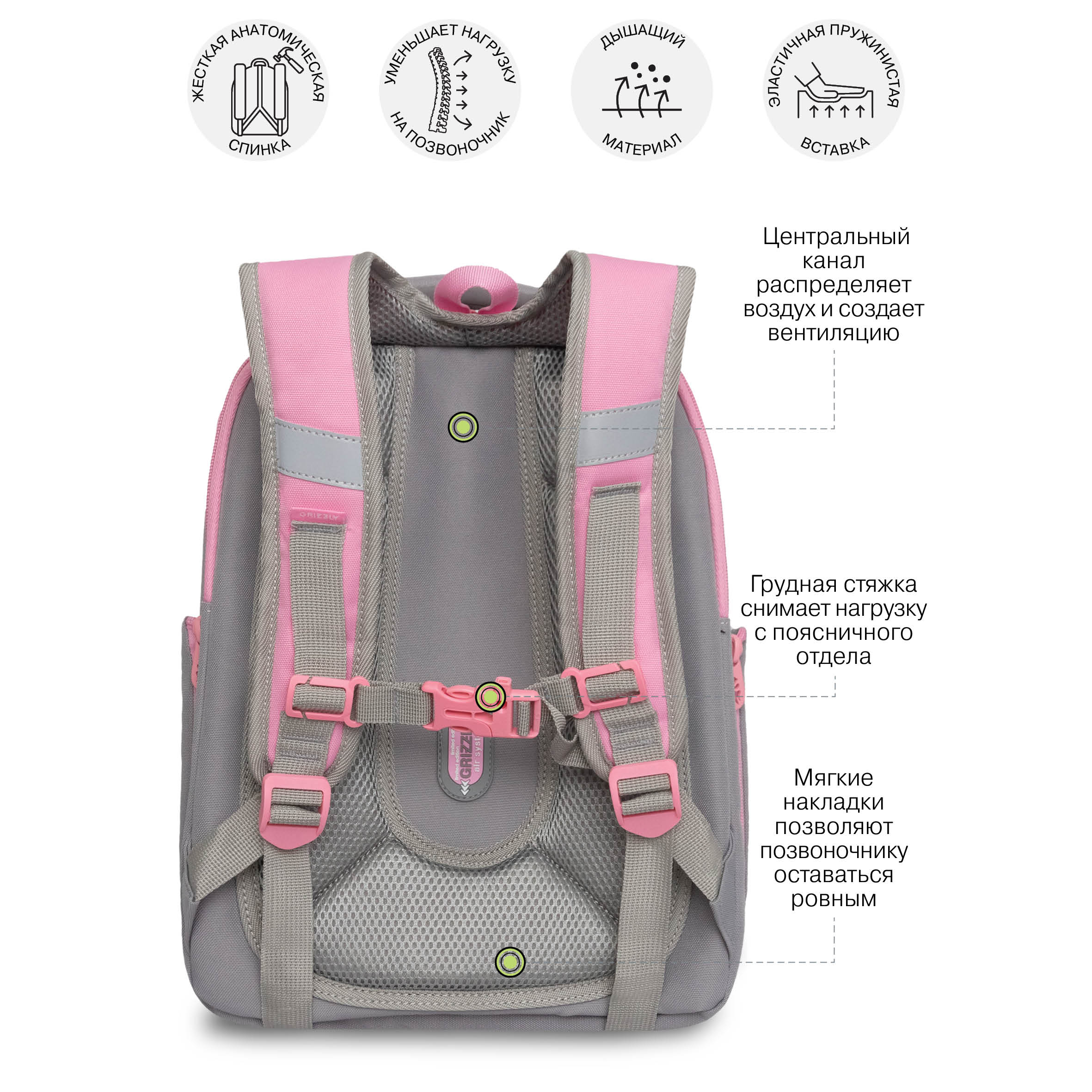 Ранец Grizzly для девочки - фото 10