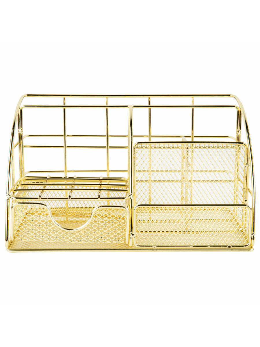 Органайзер для косметики и канцелярии MONTE VITA металлический настольный 5 секций - фото 3