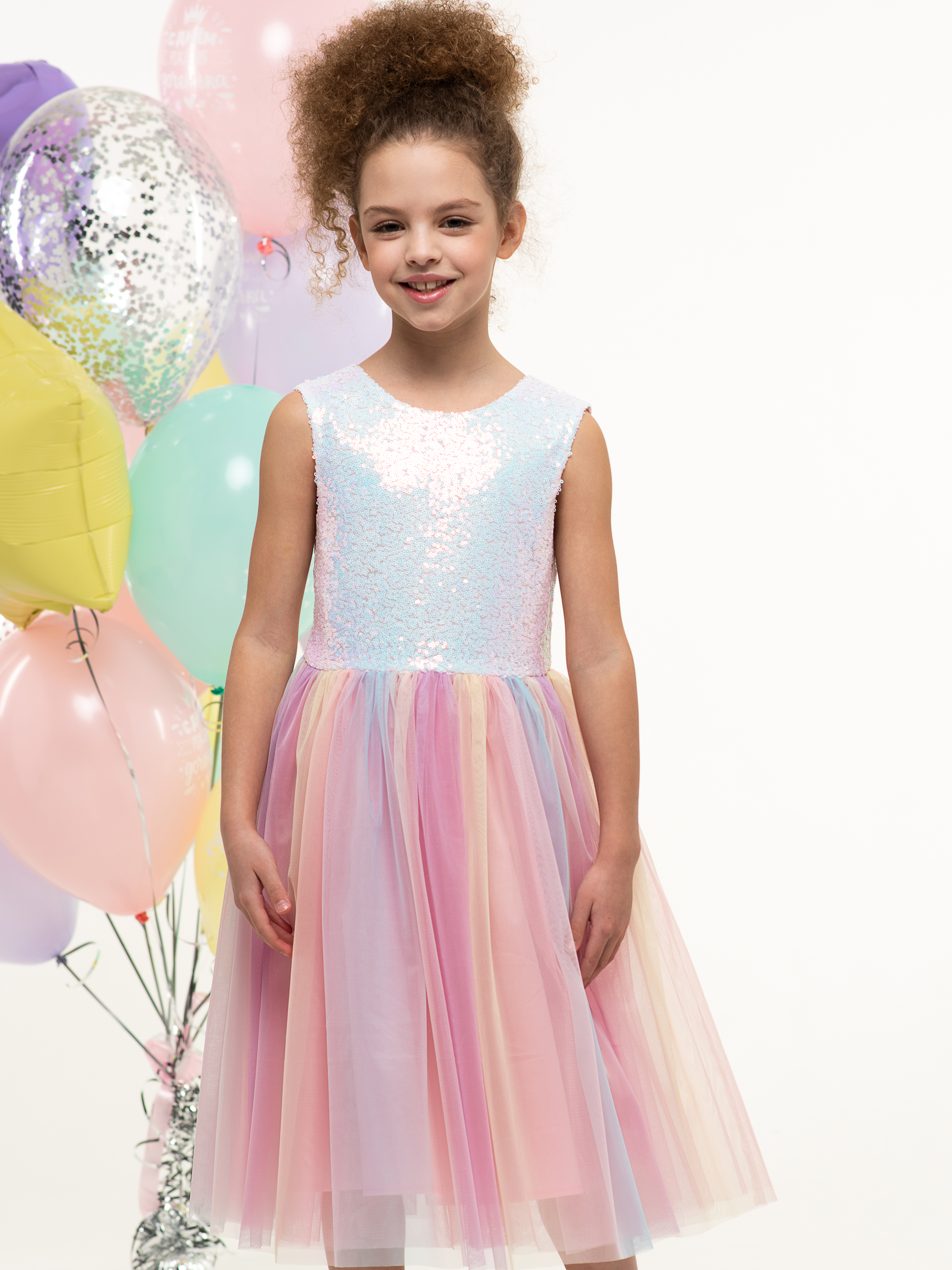 Платье LisaWeta D368 розовый - фото 4