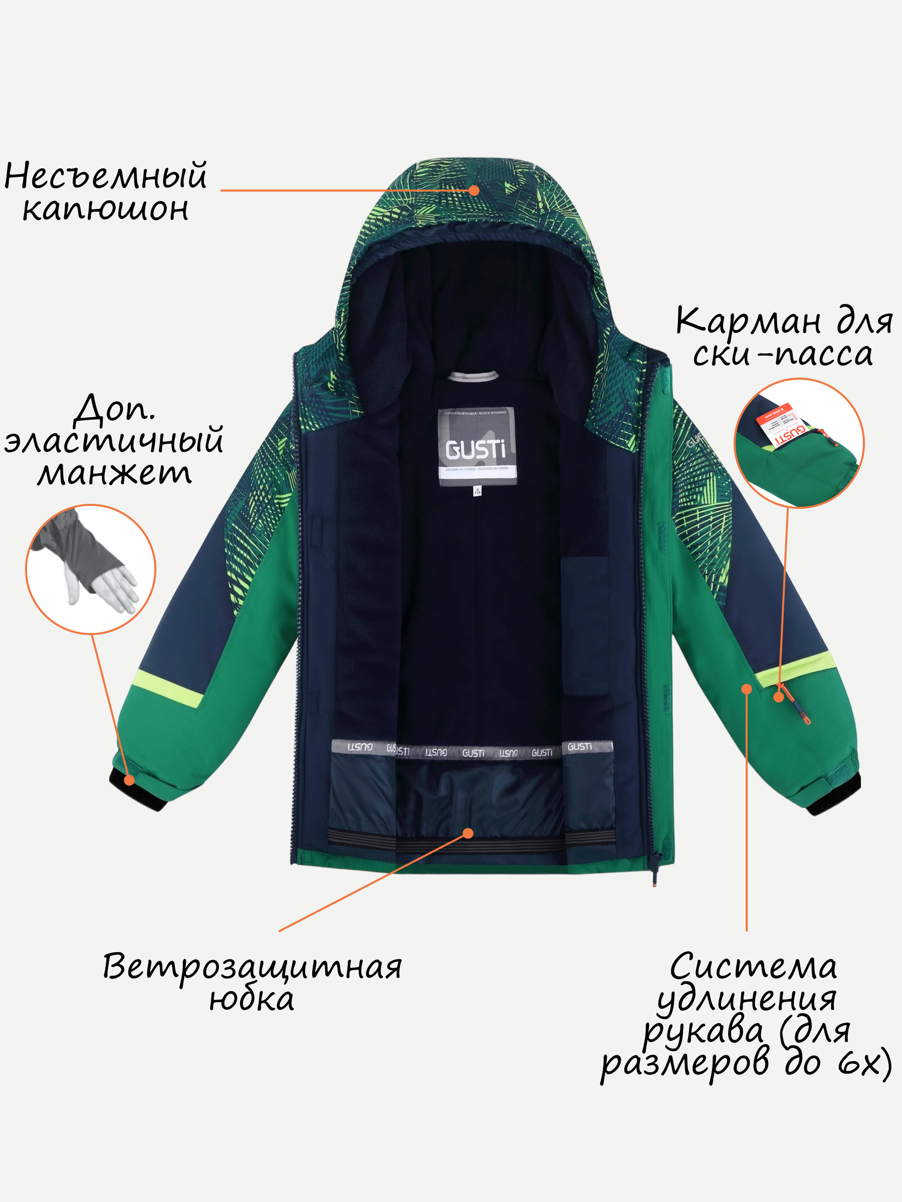 Комплект GUSTI GW4BS532-GREEN - фото 4